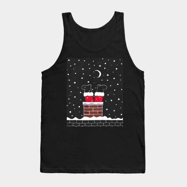 CHRISTMAS Here Comes Funny Santa Claus. Tank Top by SartorisArt1